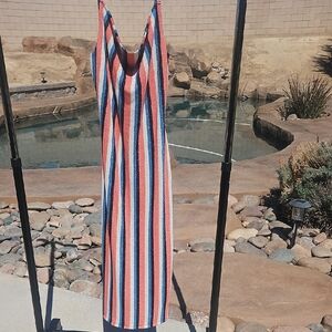 Striped Sleeveless Maxi Dress